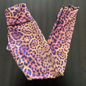 Purple leopard leggings